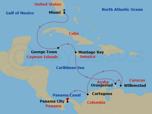 Itinerary map