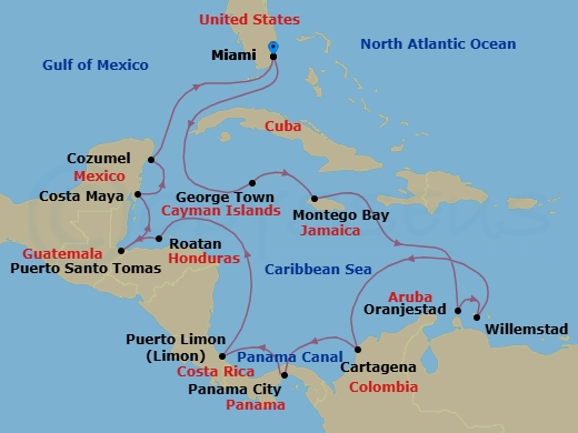 Itinerary map