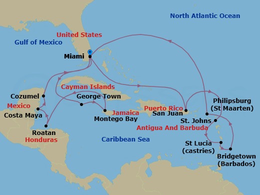 Itinerary map