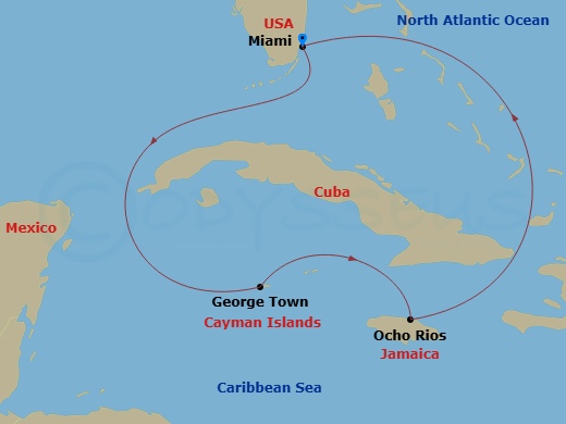 Itinerary map