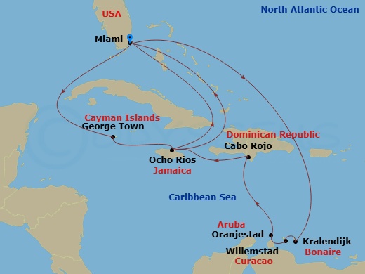 Itinerary map