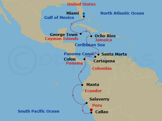 Itinerary map