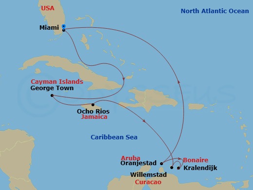 Itinerary map