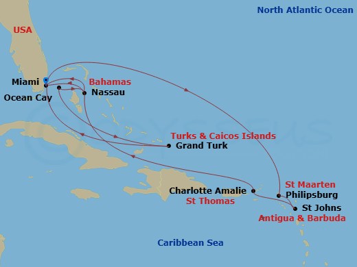 Itinerary map