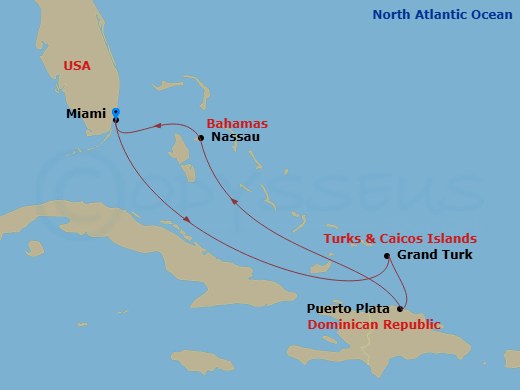 Itinerary map