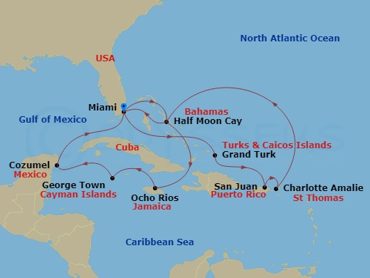 Itinerary map