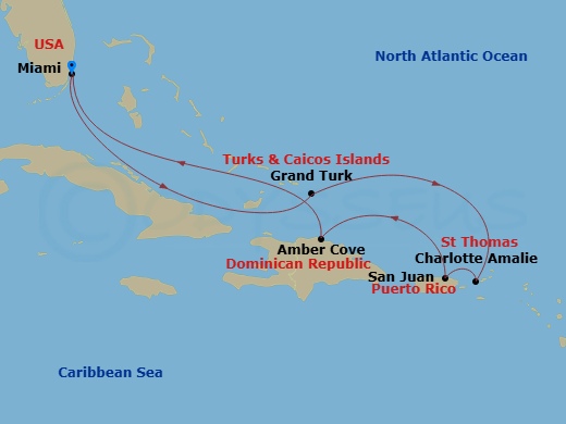 Itinerary map