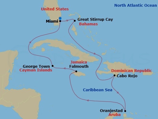 Itinerary map