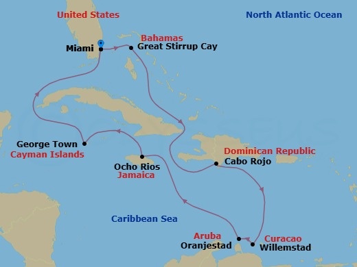 Itinerary map