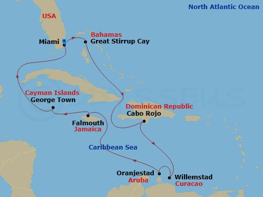 Itinerary map
