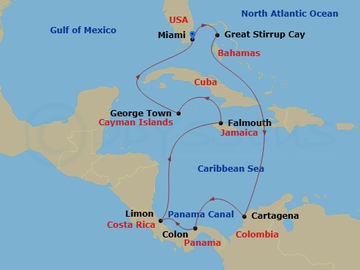 Itinerary map