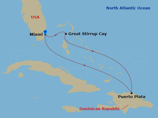Itinerary map