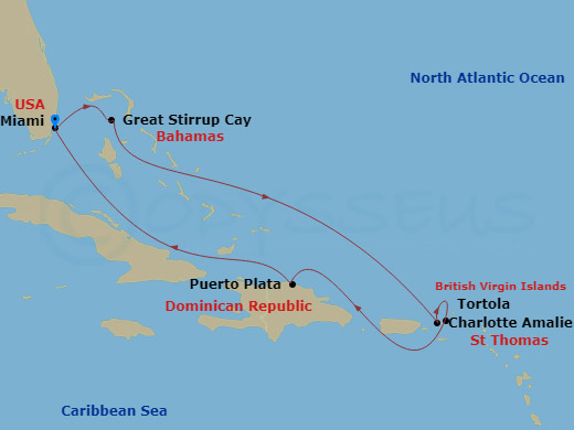 Itinerary map
