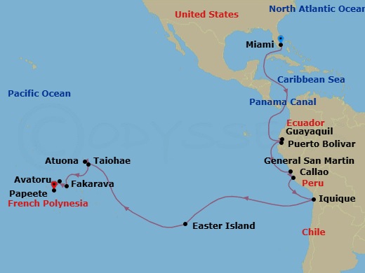 Itinerary map