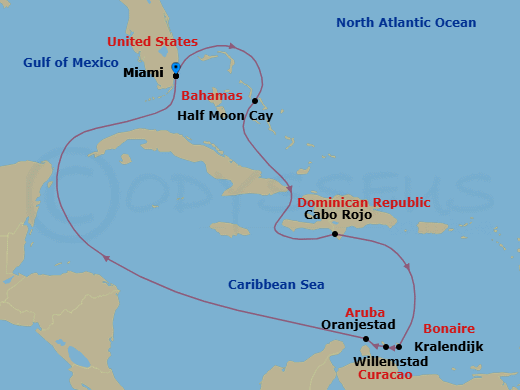 Itinerary map