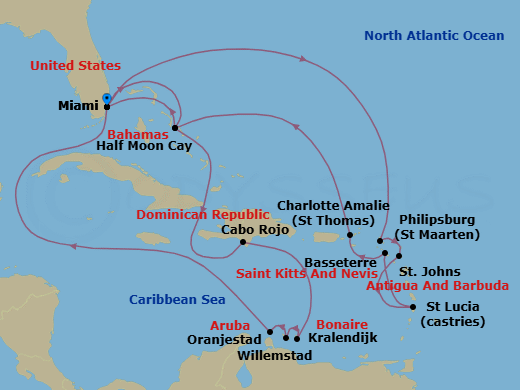 Itinerary map