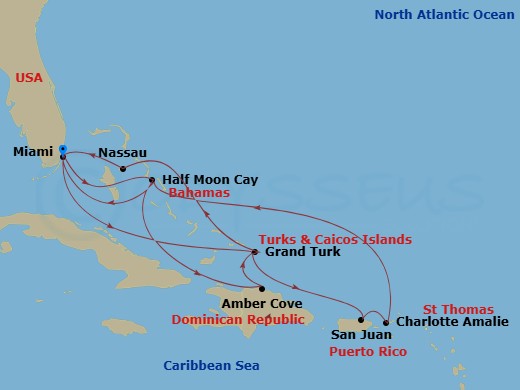 Itinerary map