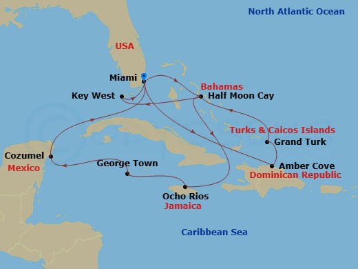 Itinerary map