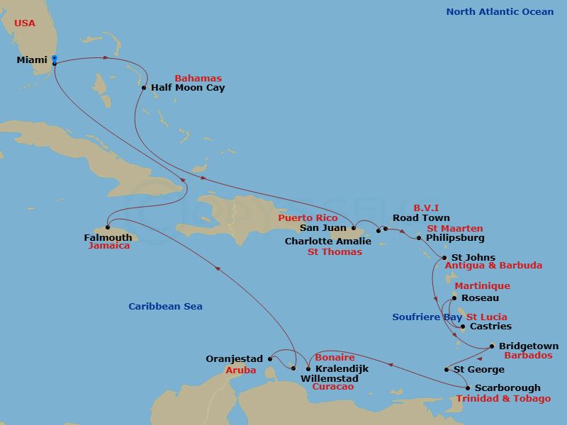 Itinerary map