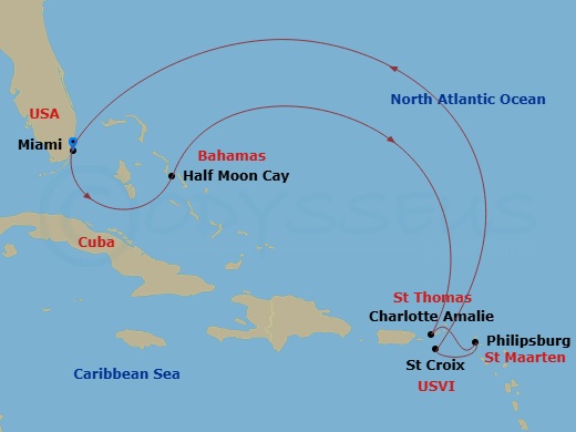 Itinerary map