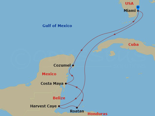 Itinerary map