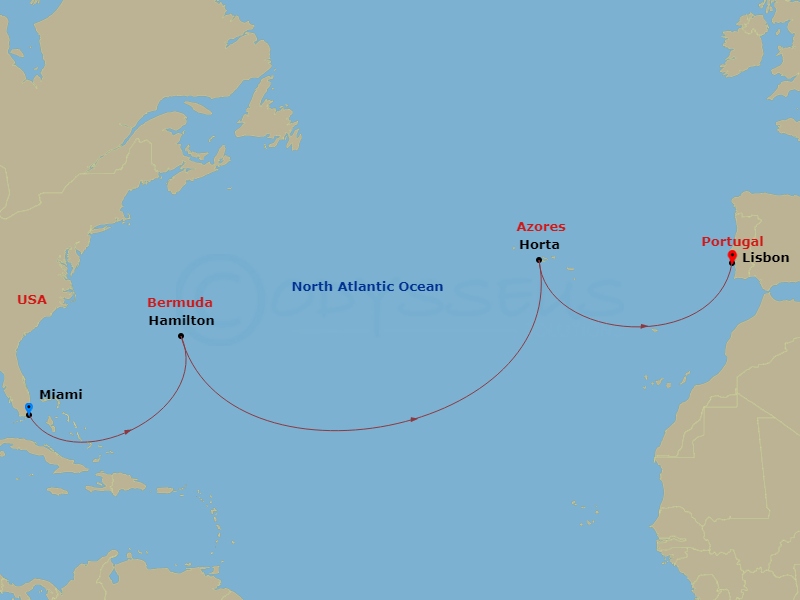Itinerary map