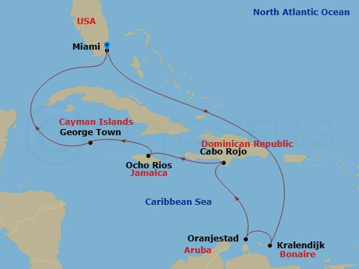 Itinerary map