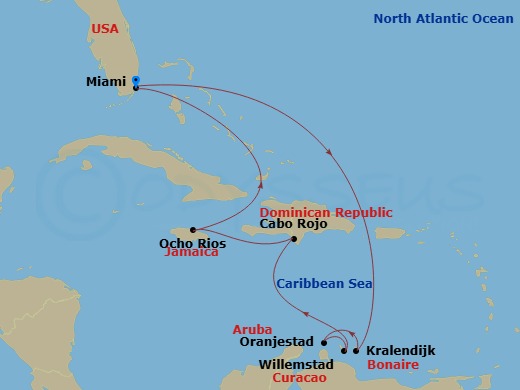 Itinerary map
