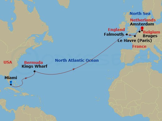 Itinerary map
