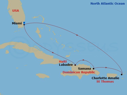 Itinerary map