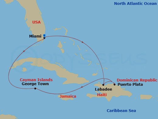 Itinerary map