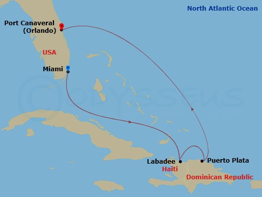 Itinerary map
