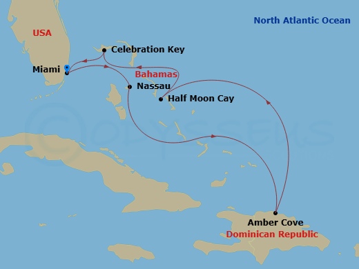Itinerary map