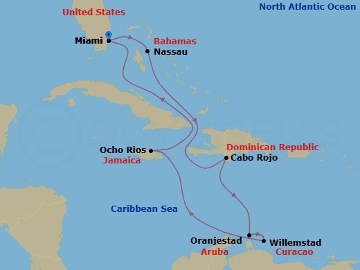 Itinerary map
