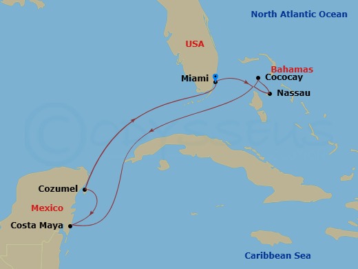 Itinerary map