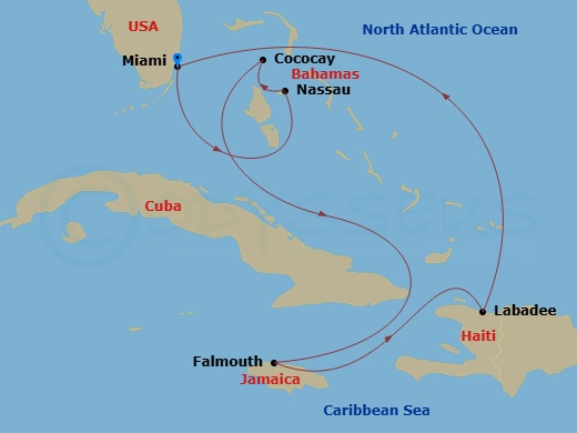 Itinerary map