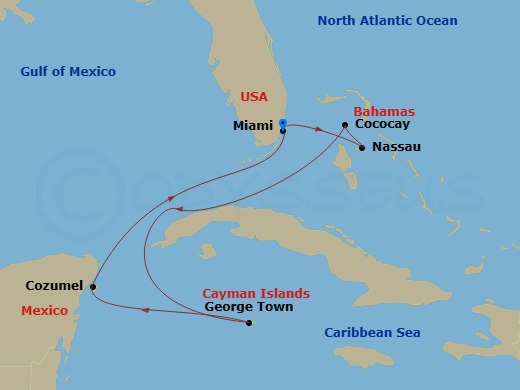 Itinerary map