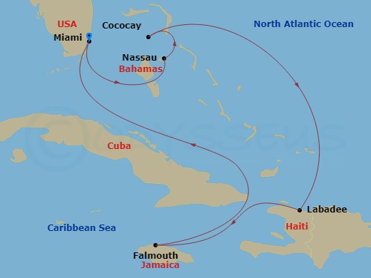 Itinerary map