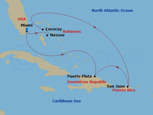 Itinerary map
