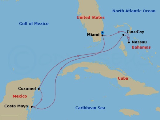 Itinerary map