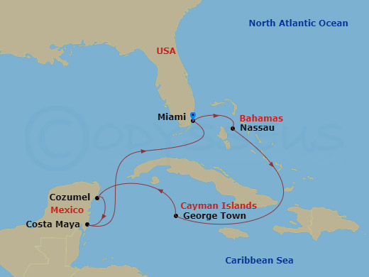 Itinerary map