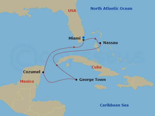 Itinerary map