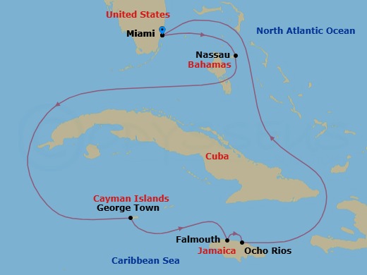 Itinerary map