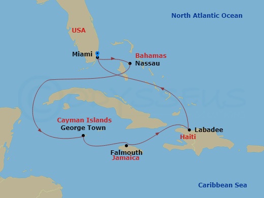 Itinerary map