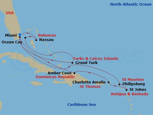 Itinerary map