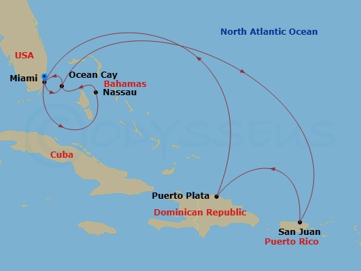 Itinerary map