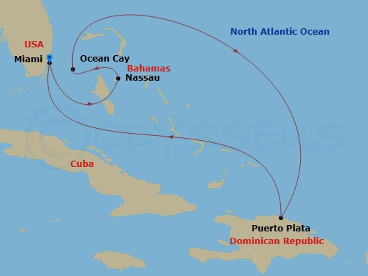Itinerary map