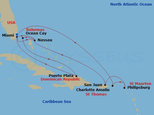 Itinerary map