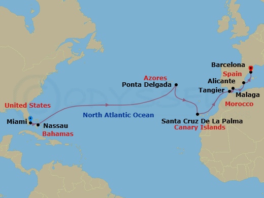 Itinerary map