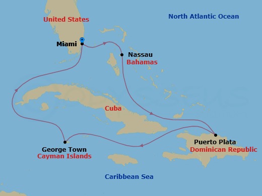 Itinerary map